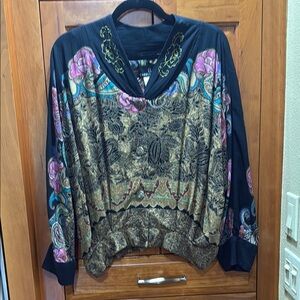 Vintage Carol Little Rayon Blouse/Light weight Jacket